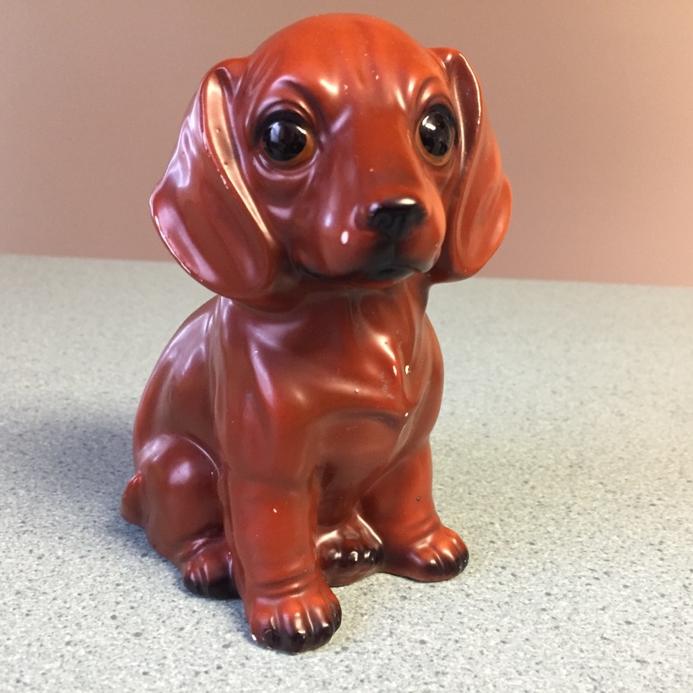 VINTAGE 3  DACHSHUND PUPPY PORCELAIN COLLECTIBLE - Norleans-Reis-Japan- - Picture 4 of 6